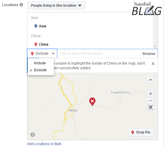 Locations-إعلانات-الفيسبوك